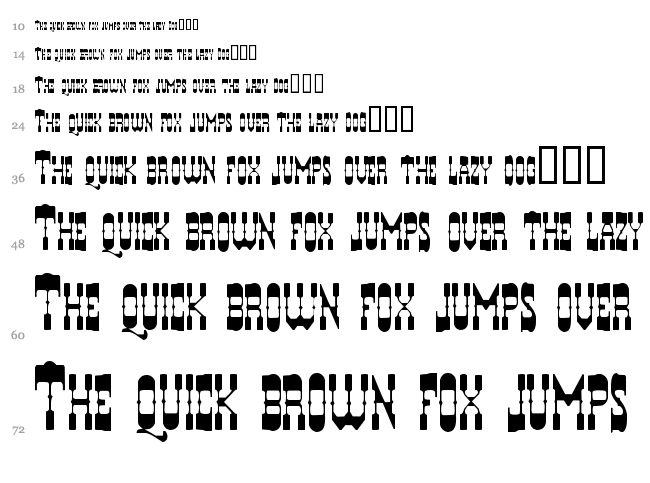 Hyerba font waterfall