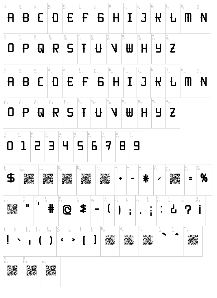Kitchen Cowboy font map