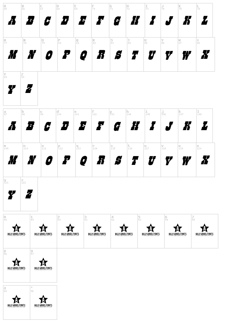 Like Font font map