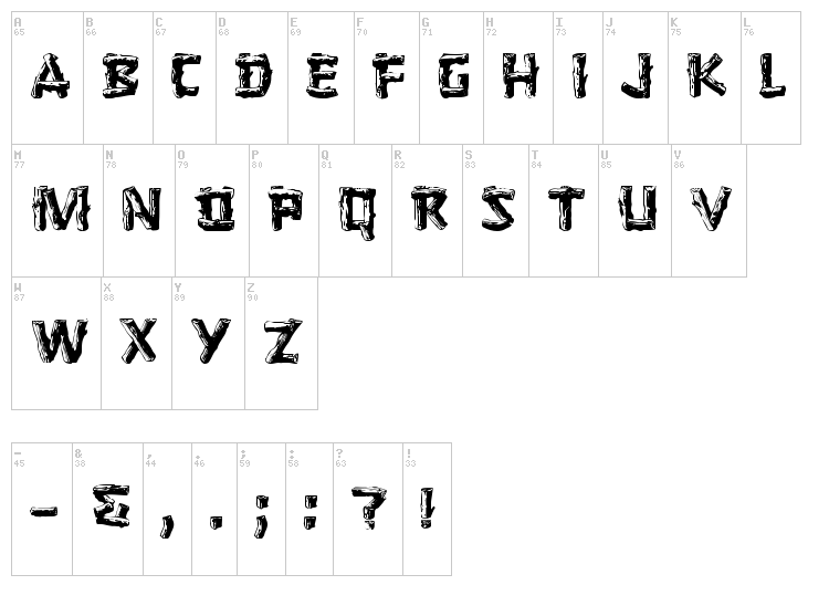 Logger font map