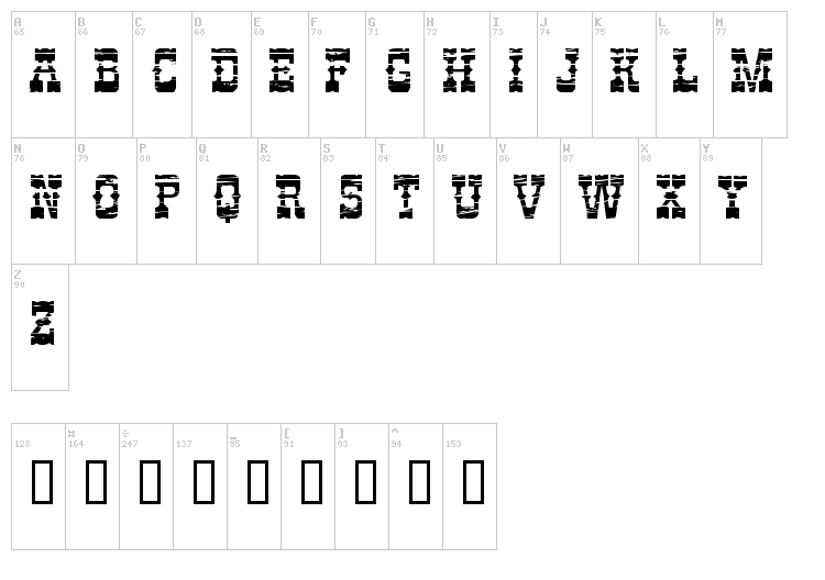 Perdido font map