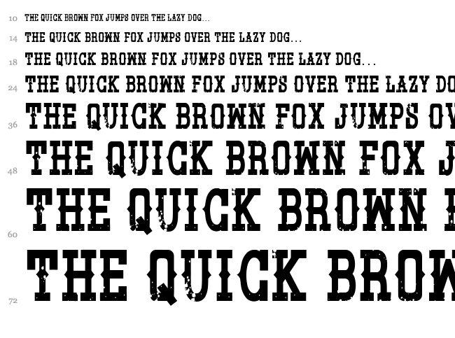 Pistol Grip Pump font waterfall