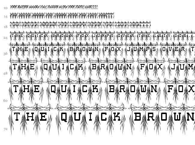Poke font waterfall