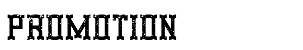 Promotion font