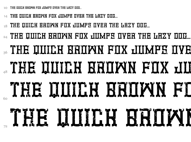 Promotion font waterfall
