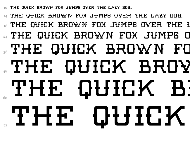 Raw Denim Audacity font waterfall