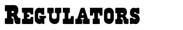 Regulators font preview