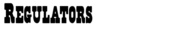 Regulators font preview