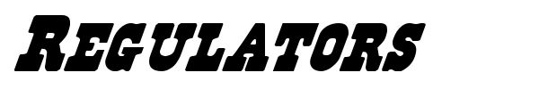 Regulators font preview