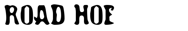 Road Hoe font