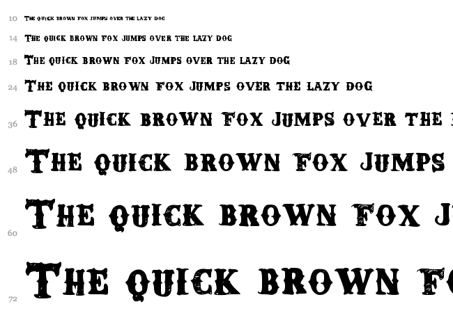 Round Up font waterfall