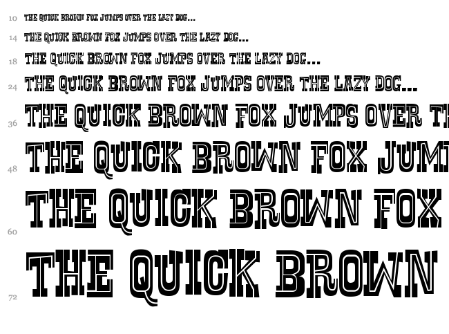 Rustler font waterfall