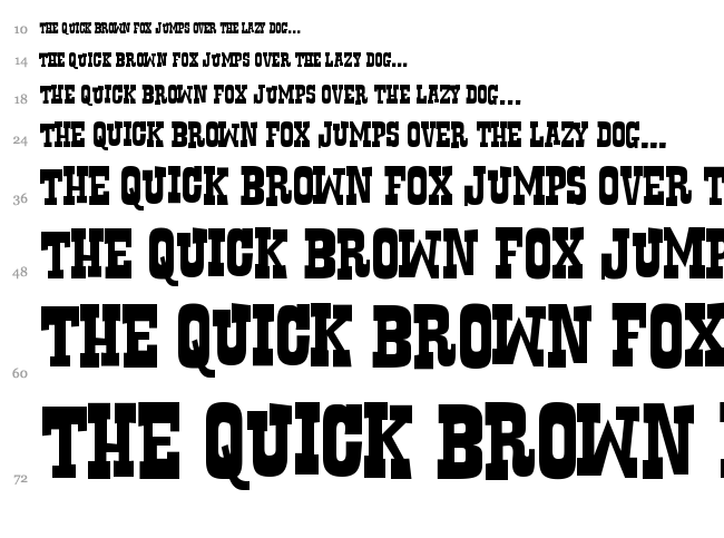 Rustler font waterfall