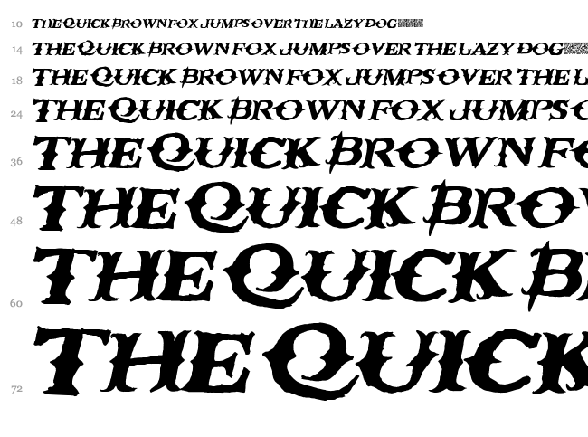 Rusty Nail font waterfall