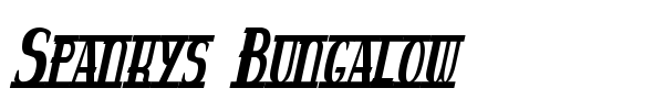 Spankys Bungalow font