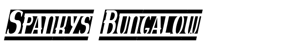 Spankys Bungalow font preview