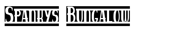 Spankys Bungalow font preview