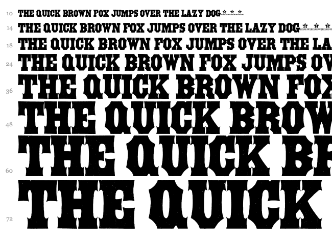 Strongbox font waterfall