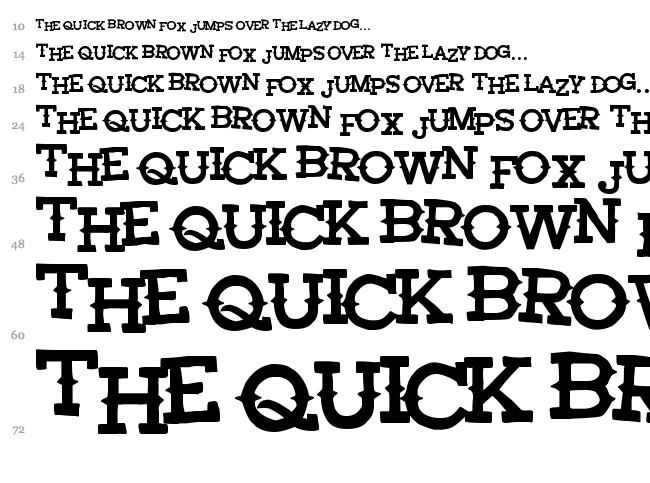 Territorial font waterfall