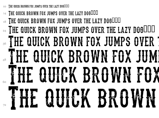 The Dead Saloon font waterfall