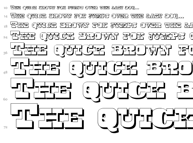 Toeris font waterfall