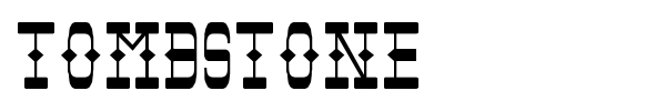 Tombstone font preview
