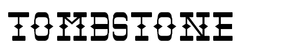 Tombstone font preview