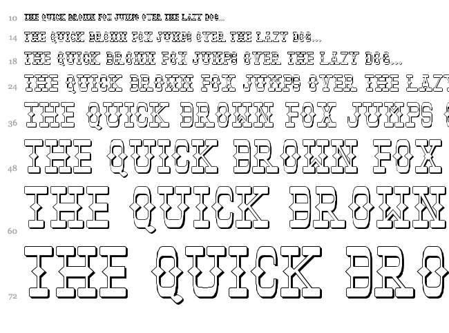 Tombstone font waterfall