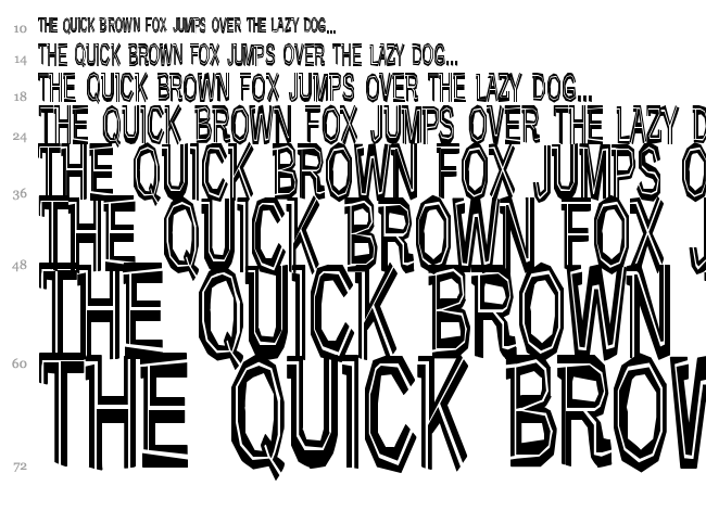 Very Bad Posture font waterfall