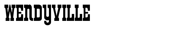 Wendyville font