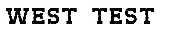 West Test font