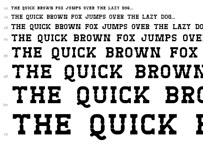 West Test font waterfall