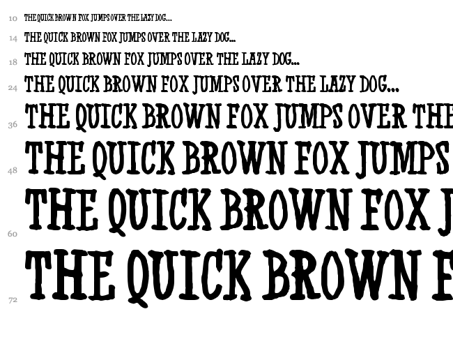 Western Swagger font waterfall
