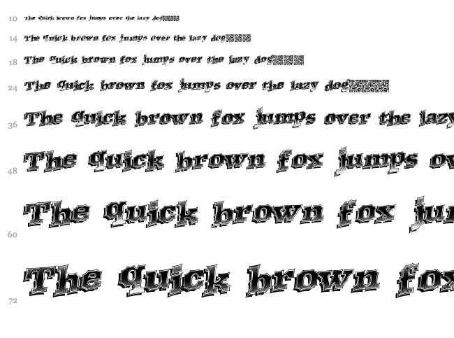 Western Racing font waterfall