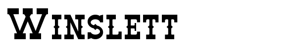 Winslett font