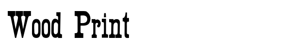 Wood Print font