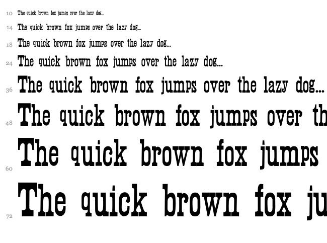Wood Print font waterfall