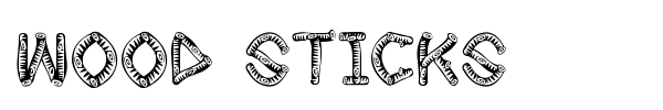 Wood Sticks font