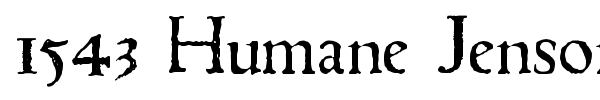 1543 Humane Jenson font preview