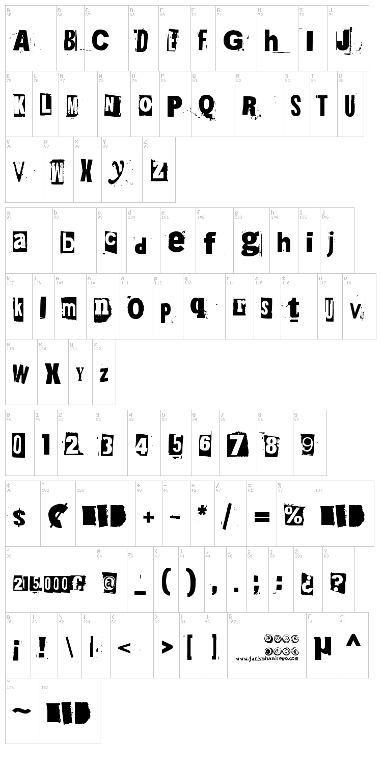 215000Euro font map