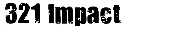 321 Impact font