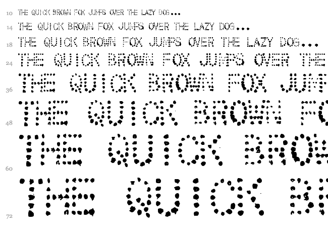 32 Pages font waterfall