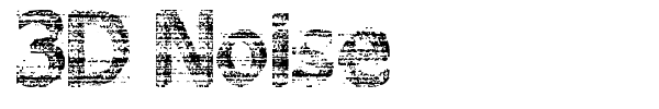 3D Noise font