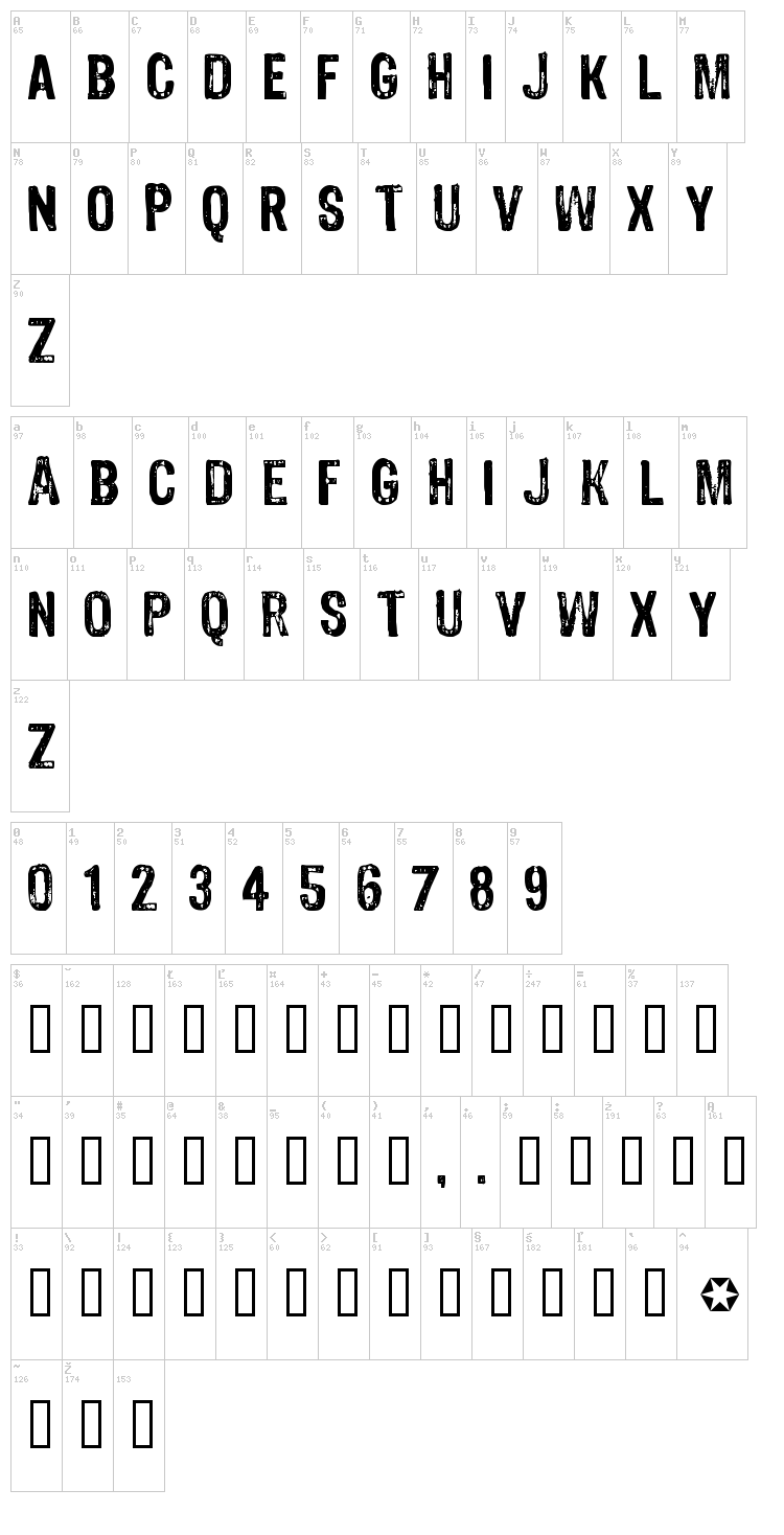4990810 font map