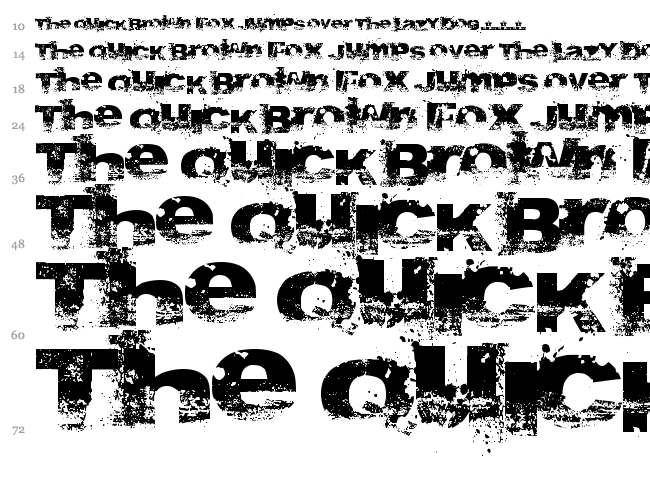 A Bite font waterfall