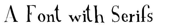 A Font with Serifs font preview