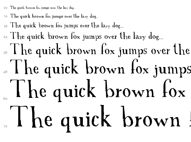 A Font with Serifs font waterfall