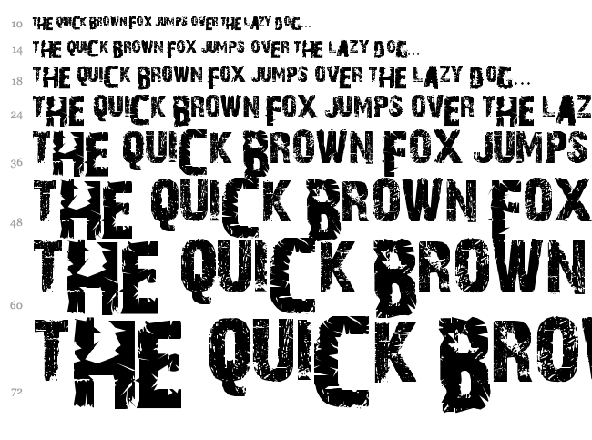 A Trip To Hell And Back font waterfall
