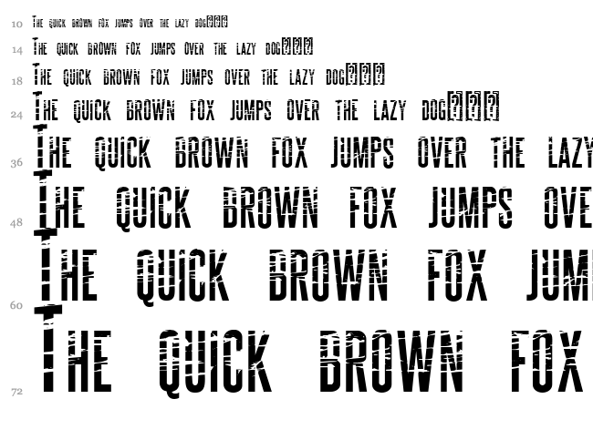 Alcatraz font waterfall