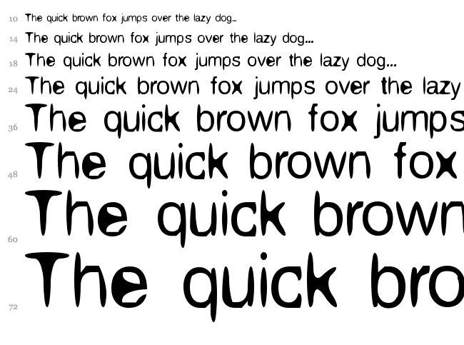 Aleatoria font waterfall